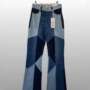 BNWT Blue Turtle Patchwork bootcut women’s jeans Size 7